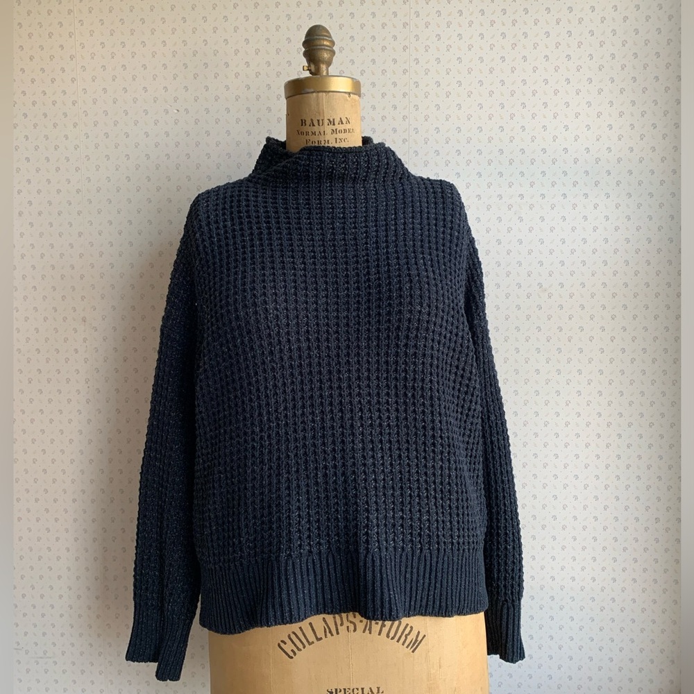 American Eagle Waffleknit Mockneck Pullover Sweater sz Large TP3